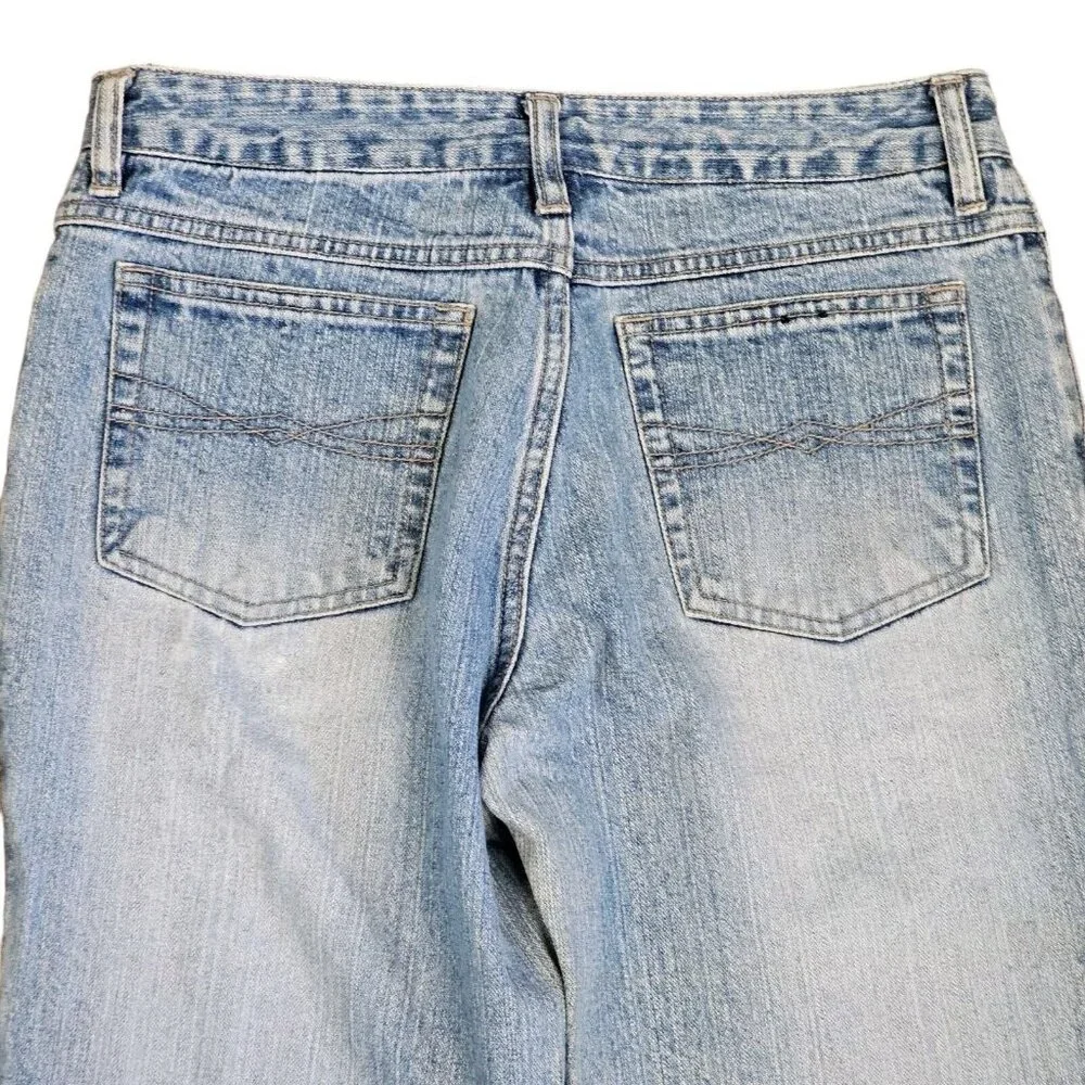 Vintage 90s Womens Size 4 Straight Leg Jeans Black‎ Lace Accents Retro Cotton
